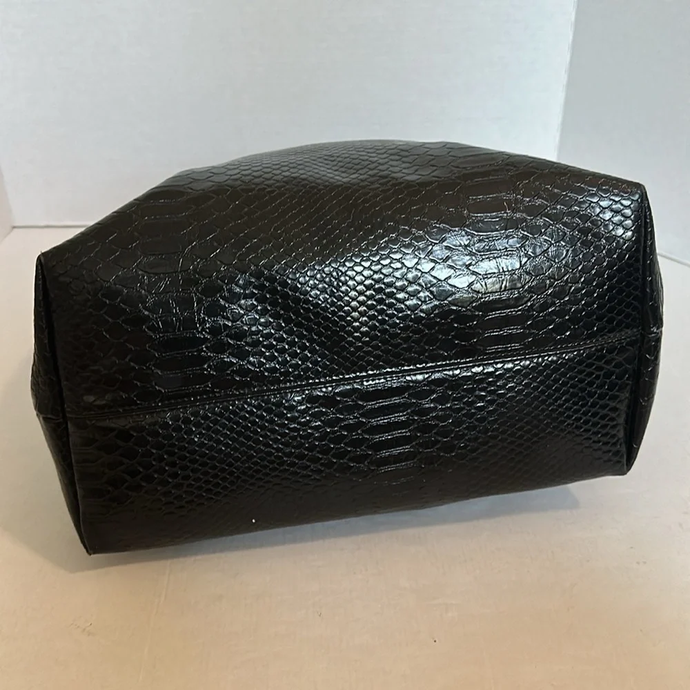 LULU DHARMA Black snakeskin Women's HOBO Bag in PRISTINE CONDITION
